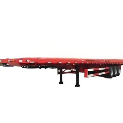 CIMC 13*2.55*2.9m 3AXLE 로딩 용량 80T 선택 된 잠금 2 도구 상자 전자기 KTL 분말 페인트 평면 반 트레일러