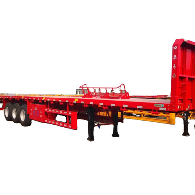 CIMC 2/3/4 축 새로운 공장 12m 13m 14m 40t 60t 80t 100t 아프리카 컨테이너 화물 운송 평면 갑판 반 트레일러