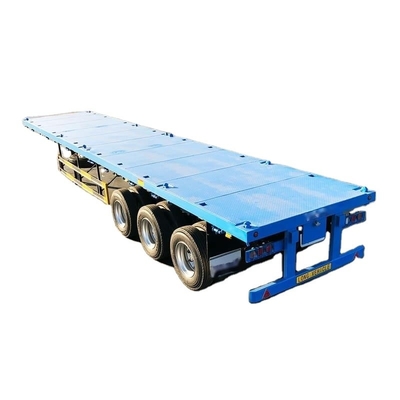 CIMC 2/3/4 축 40ft 12500*2500*1500mm 70 톤 용량 8-12 세트의 트위스트 잠금 평면 갑판 트럭 트랙터 반 트레일러