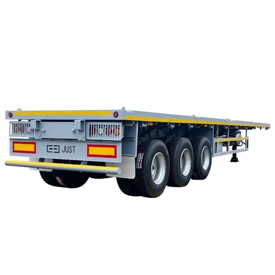 CIMC 50T 12500*2500*1530mm 12r22.5 잎 스프링 서스펜션 하층 평면 컨테이너 남아프리카 중동용 반 트레일러
