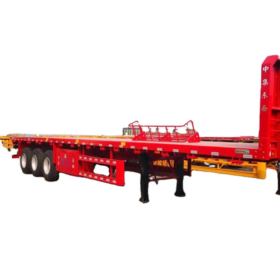 CIMC 3 축 12400*2610*1550mm 목재 코일 및 철강 컨테이너 운송 측면 기둥 평면 반 트레일러에 맞춤형 디자인