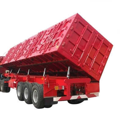 CIMC 40FT 3 축 타라 무게 8.5t 1300 * 2500mm 중량 기계식 서스펜션 13pc 잎 스프링 벽 측면 롤오버 반 트레일러