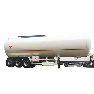 CIMC Q345R 3 축 13150*2500*4100mm 진공 단열 26CBM 2 압력 측정기 턱 무게 15,200kgs LNG 탱크 반 트레일러