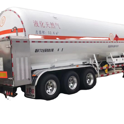CIMC S30408 Q345R 3 축 13200*2540*4000mm 총 용량 52.6cbms 공기 서스펜션 요스트 착륙 다리 50# 견인 핀 LNG 탱커