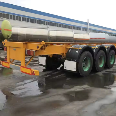 CIMC 3 축 12 단위 타이어 12400*2480*1560mm 기계 또는 공기 서스펜션 60T 유료 화물 골격 트레일러