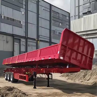 CIMC 40FT 3 축 타레 무게 8.5t 중량 기계식 서스펜션 벽 측면 롤오버 반 트레일러
