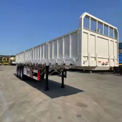 40FT 3 축 유료 45T 중량 기계식 서스펜션 13pc 잎 스프링 벽 측면 반 트럭 트레일러