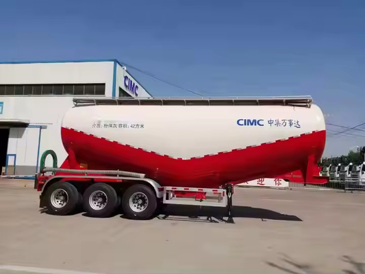 CIMC 3 축 35cbms 디젤 발전기 건조 혼합물 밀터 빈 파우더 탱크 화물 반 트레일러