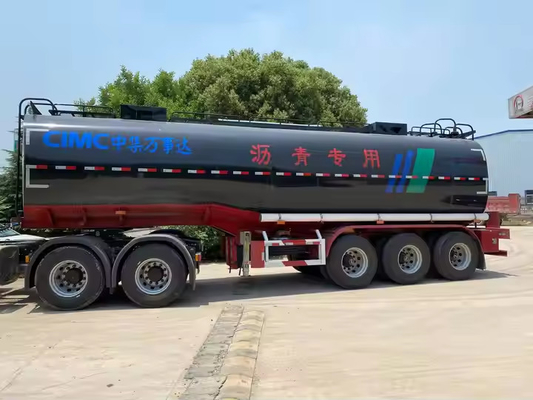 CIMC 3 축 탄소 스틸 40KL 36cbms 도보 석유 아스팔트 비텀 팜 오일 연료 탱크