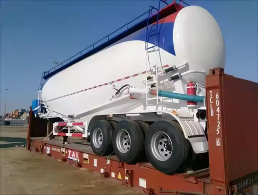 3 축 40T 운송 시멘트 Pvc 입자 날아다니는 먼지 곡물 재료 시멘트 탱크 반 트레일러