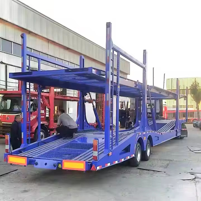CIMC 중량 3 축 자동차 운송 반 트럭 트레일러 자동차 운반 트레일러 FUHUA Axles Steel 35000 Kg 10R225