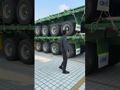 맞춤형 3 축 60T 20ft \ 40ft 컨테이너를 운반 봉투 시멘트 대량 화물 평면 트레일러